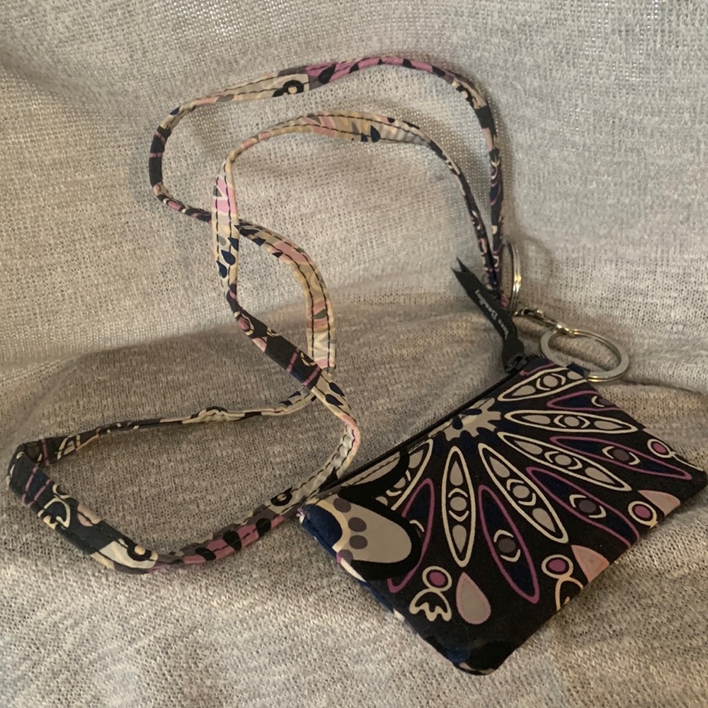 Vera Bradley small coin purse with laynard